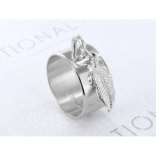 Bague Femme Avec Pendentif Plume Emotional - Bague Femme Argent Pour Tous Les Évènements (Noel, Anniversaire, Cadeau Femme...) - [Bague Plume]