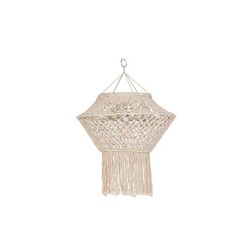 Qazqa Rustique Corde Abat-Jour En Macramé Naturel 90 Cm , Bio Abat-Jour Suspendu