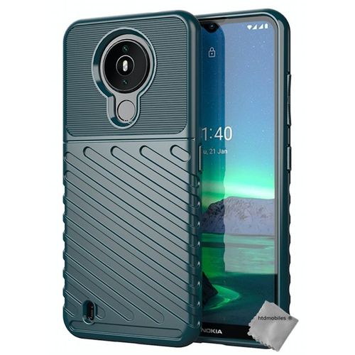 Housse Etui Coque Silicone Gel Thunder Pour Nokia 1.4 + Verre Trempe - Vert