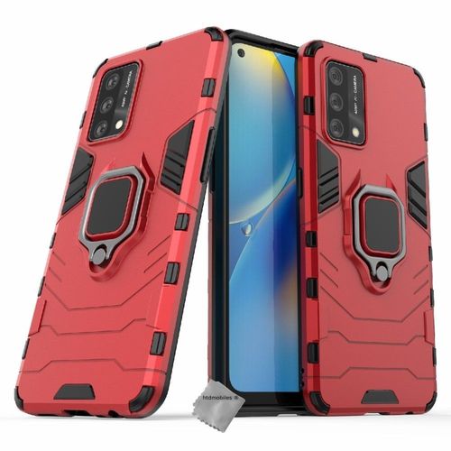 Housse Etui Coque Rigide Anti Choc Pour Oppo A74 4g + Film Ecran - Rouge