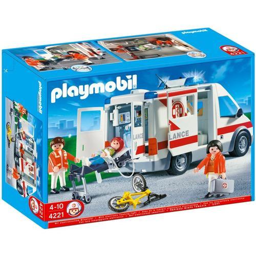 Playmobil City Action 4221 - Ambulanciers / Blessé / Véhicule