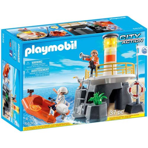 Playmobil City Action 5626 - Phare Avec Bateau De Secours