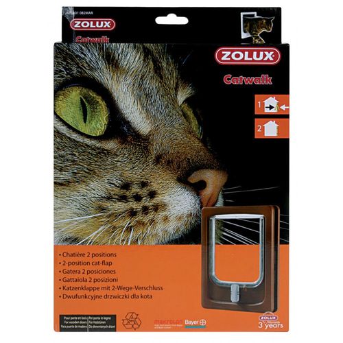 Zolux-Chatière 2 Positions Marron Pour Chat-Zo-401082mar