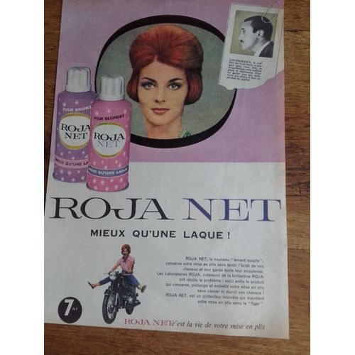 Publicité Années 1950/60 Roja Mieux Qu'une Laque Roja Net