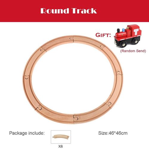 Ensemble De Pistes De Course Pour Enfants, Jouets De Toutes Sortes, Piste De Train En Bois, Pièces De Chemin De Fer Compatibles Avec Biro, Toutes Les Marques De Jouets De Train Pour Enfants
