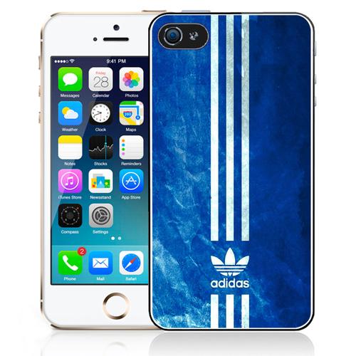 Coque Pour Iphone 5c - Adidas Bandes Bleu