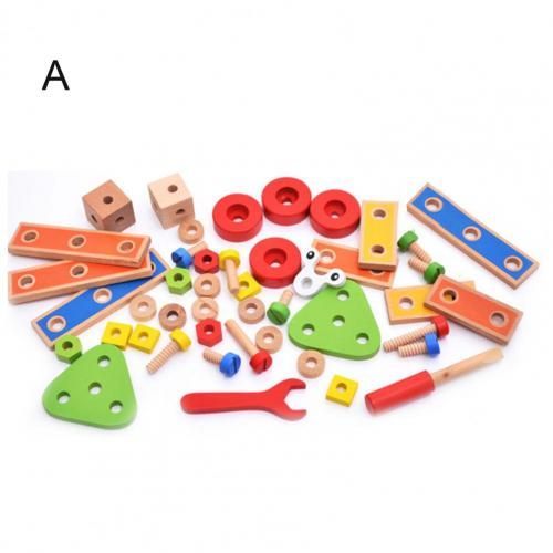Ensemble De Blocs De Dessin Animé, Grenouille, Écrou, Démontage Géométrique, Éducatifs, Jouets Puzzle, Dessin Animé Éducatif, 1 Ensemble