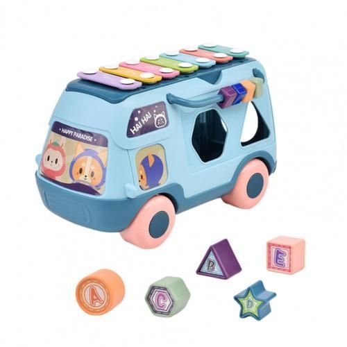 Jouet De Voiture, Son, Musique, Apprentissage Précoce, Abs, Dessins Animés, Bus, Puzzle Pour Bébé, Bus Multifonction, Offre Spéciale, 80%