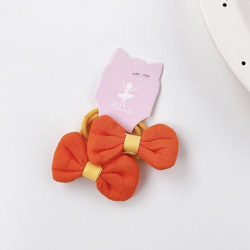 2 Bandes Élastiques À N¿Ud Papillon Pour Filles, Chouchous Couleur Bonbon, Mignon Support Queue De Cheval, N¿Ud Pour Cheveux D'enfants, Gomme Pour Cheveux