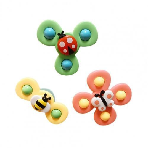 Ensemble De Toupies Légères En Plastique, Jouet À Ventouse Intéressant, Jouets De Bain Pour Bébé, Toupie, Jouet Sûr, 80%