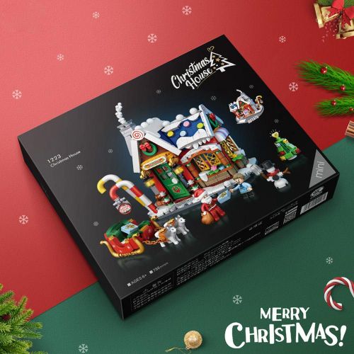 Mini Blocs De Construction Pour Enfants, 788 Pièces, Maison De Joyeux Noël, Père Noël, Bonhomme De Neige, Arbre, Cerf, Briques, Jouet, Cadeau