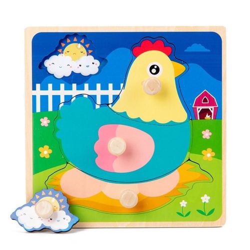 Puzzle 3d En Bois Pour Bébé, Jouets Éducatifs De Haute Qualité, Apprentissage Précoce, Cognition, Dessins Animés, Intelligence, Ne Fait Pas Mal À La Main