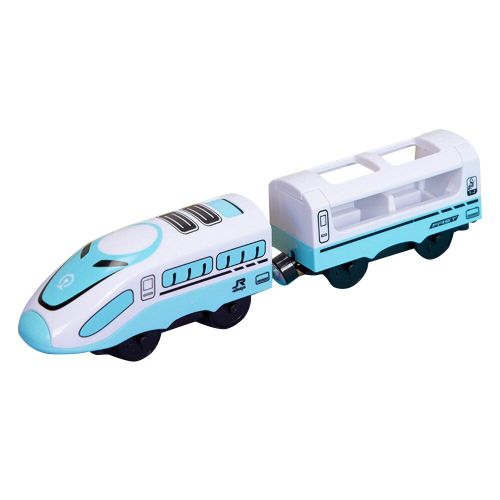 Petit Train Électrique En Jouet Avec Rail Magnétique Pour Enfant, Locomotive Et Chemin De Fer Relié Magnétiquement, Compatible Avec Le Circuit En Bois, Jeu Interactif, Idée Cadeau,