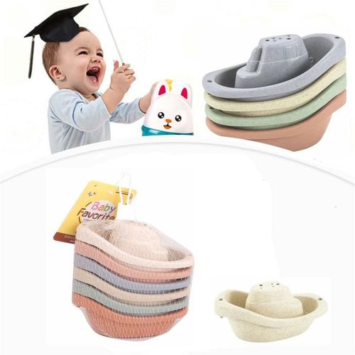 Tasse À Empiler Colorée Pour Bébé, Jouet Éducatif D'intelligence Précoce, Cadeau En Forme De Bateau, Tour De Pliage, Jouets Pour Enfants