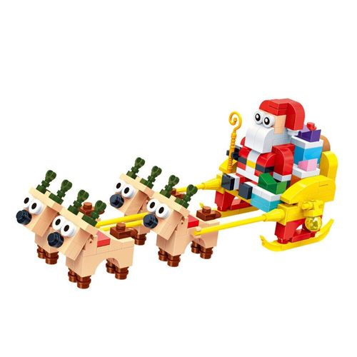 Blocs De Construction, Ville, Village D'hiver, Noël, Père Noël, Elk, Traîneau, Briques À Monter Soi-Même, Jouets Cadeaux Pour Filles, 2021