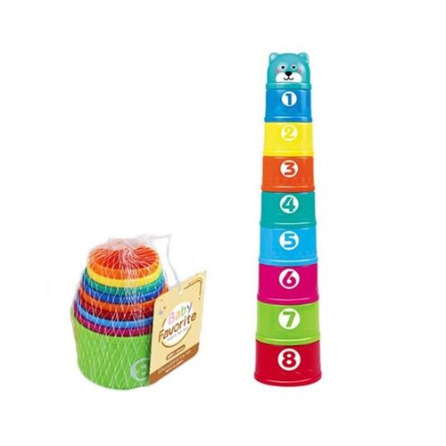 Blocs De Construction Ours Amusant Éducatif Pour Enfants, Gobelets Empilables, Fruits Numériques, Jouet De Bain Hexagonal, Jouets Pour Enfants De 2 À 4 Ans
