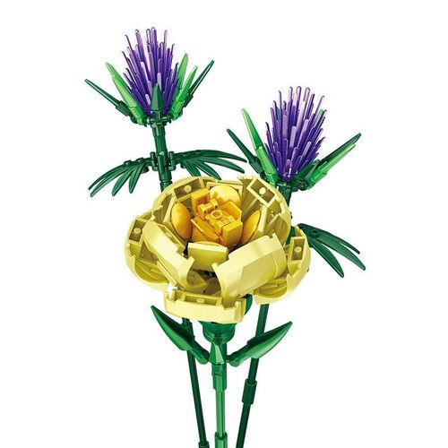 Blocs De Construction Moc, 2021 City Créativité, Fleur Immortelle, Tournesol, Rose, Bouquet D'oeillets, Briques, Jouets Diy Pour Filles
