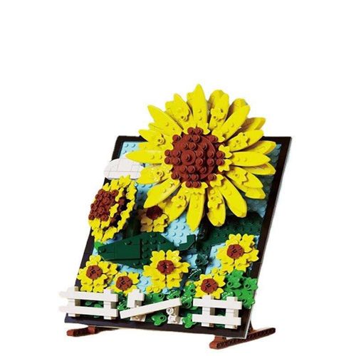 Blocs De Construction En Briques, Fleur Immortelle De Tournesol, Pour La Décoration De La Maison, Jouets D'assemblage Moc Diy, Cadeau Pour Filles, 2021