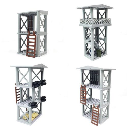 2021 Guerre Mondiale 2 Ww2 Armée Militaire Soldat Ville Police Swat Tour De Château Modèle Blocs De Construction Briques Jouets Pour Enfants Cadeau