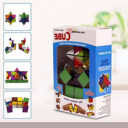 Magic Star Cube 3d Abs 2 En 1, Matériau Résistant Aux Hautes Températures Et Étanche, Soulage L'anxiété, Jouet Fidget, Meilleur Cadeau Pour Enfant