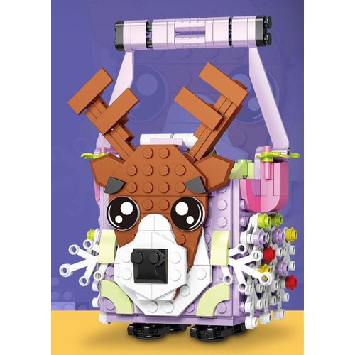 Blocs De Construction En Briques Pour Enfants, 2021 Ville Créativité Noël Hiver Village Renne Père Noël Boîte De Transport Modèle Briques Jouets Pour Enfants