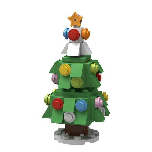 Blocs De Construction Pour Arbre De Noël, Ville, Village D'hiver, Père Noël, Modèle Moc, Briques À Monter Soi-Même, Jouets Cadeaux, 2021