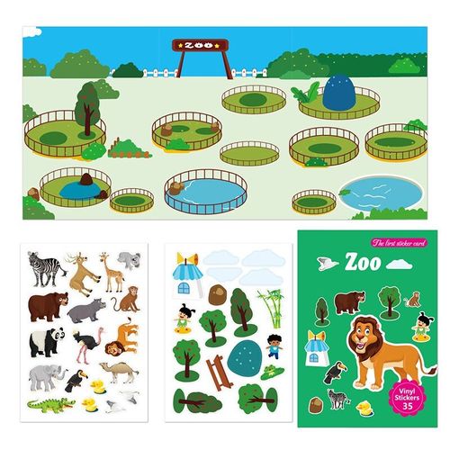 Autocollants Amusants Pour Enfants, Thème Zoo, Océan, Princesse, Animal, Poisson, Livre, Puzzle, Jeu, Création, Cadeau D'anniversaire, Diy Bricolage
