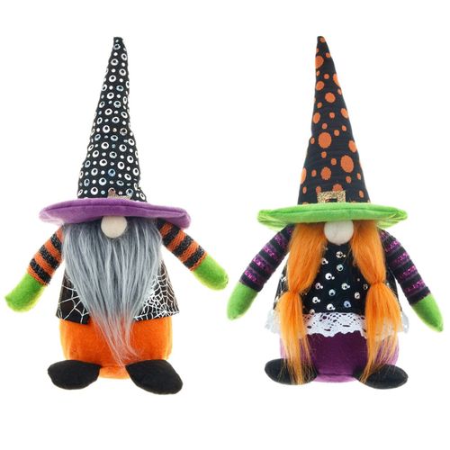 Poupée De Dessin Animé Sans Visage, Statue De Gnomes De Jardin Magique, Chapeau Pointu, Poupée De Sorcière À Fourrure Pour La Maison, Ornements De Décoration, Sculpture