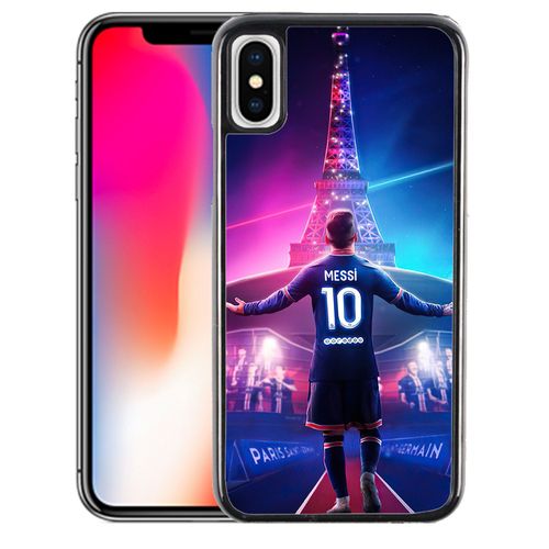 Coque Pour Iphone Xr - Messi Psg Paris Tour Eiffel