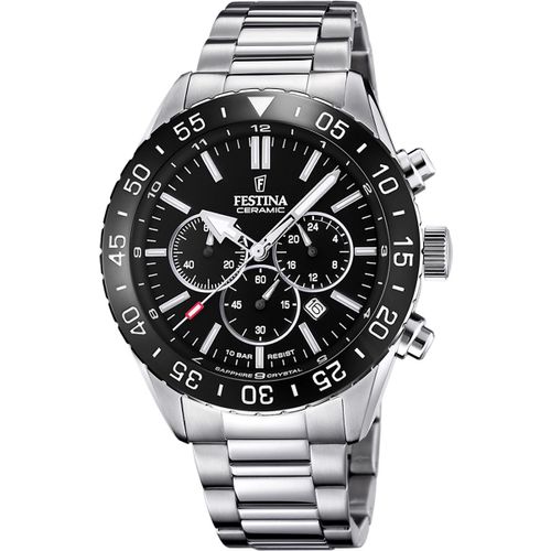 Montre Homme Festina Ceramic En Acier Gris