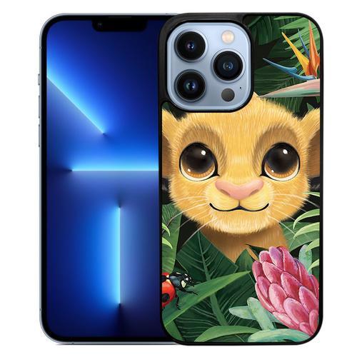 Coque pour iPhone 13 PRO MAX - Disney Simba Bebe Feuilles