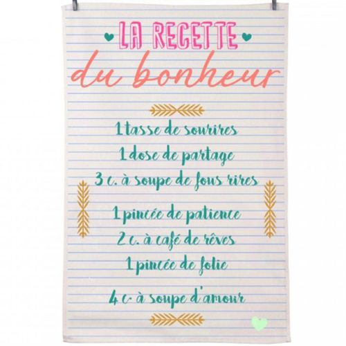 Essuie Main En Coton Décoré - Recette Du Bonheur