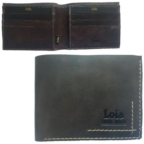 Porte-cartes en cuir marron Lois