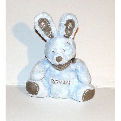Doudou Lapin Bleu Bandana Simb Toys - Peluche Souvenir De Royan Nicotoy