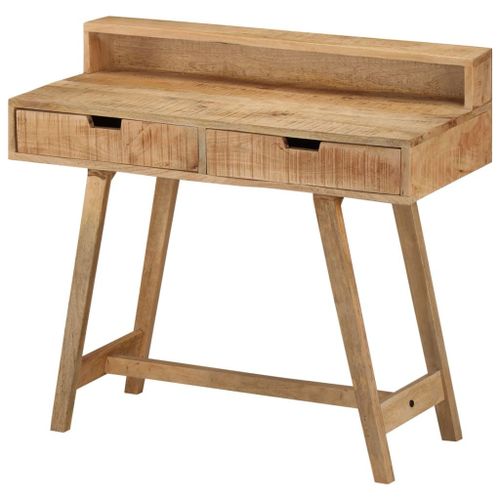 Vidaxl Bureau 100x45x90 Cm Bois De Manguier Brut Solide