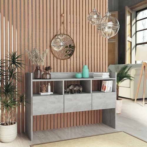 Vidaxl Buffet Gris Béton 105x30x70 Cm Bois D'ingénierie