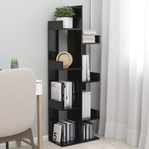 Vidaxl Bibliothèque Noir 48x25,5x140 Cm Bois D'ingénierie
