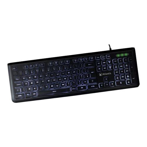 Atlantis Land Office LUX 620 - Clavier - rétro-éclairé - USB - Italien - noir