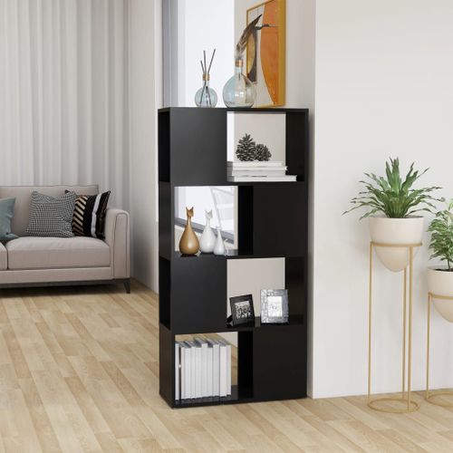Vidaxl Bibliothèque/Séparateur De Pièce Gris Bois D'ingénierie
