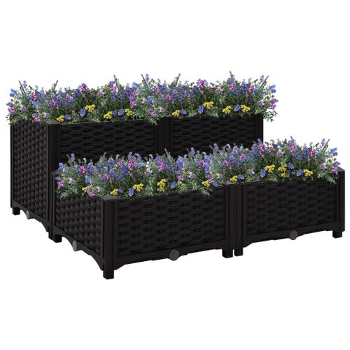 Vidaxl Lit Surélevé 80x80x38 Cm Polypropylène