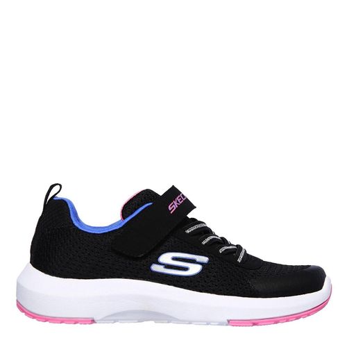 Skechers Dyna Tread Enfant Chaussures De Sport Baskets Basses Fermeture Velcrosnoir/roses