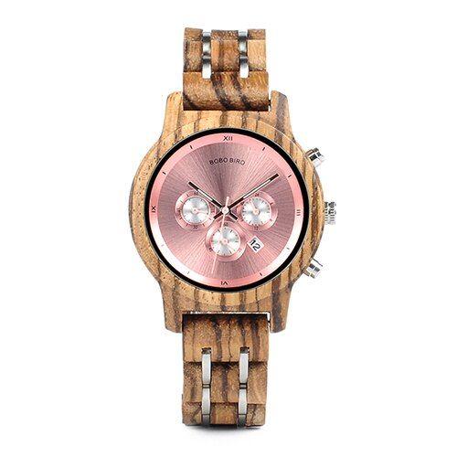 Montres À Quartz En Bois Pour Femmeses, P18 P18-3