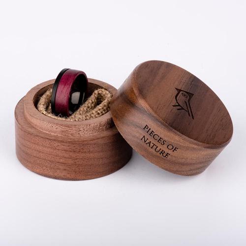 Bague De Mariage En Bois Fait À La Main Pour Homme Et Femme, Bijoux Cadeau De Noël 8.5 Gsp10-L