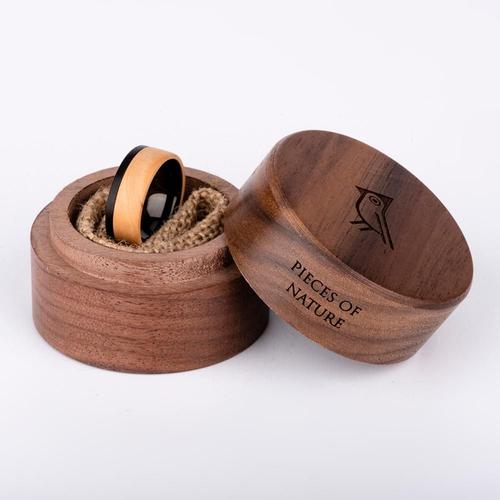 Bague De Mariage En Bois Fait À La Main Pour Homme Et Femme, Bijoux Cadeau De Noël 6.5 Gsp10-K