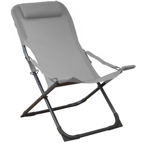 Chaise Relax En Acier Et Toile Easy