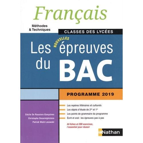 Français Les Nouvelles Épreuves Du Bac Classes Des Lycées - Méthodes & Techniques