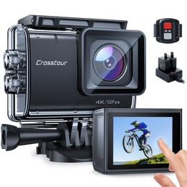 Crosstour Caméra Sport Native 4K 50fps Écran Tactile EIS Caméra Étanche  avec Télécommande WiFi Et Kit D'accessoires Complet CT9700