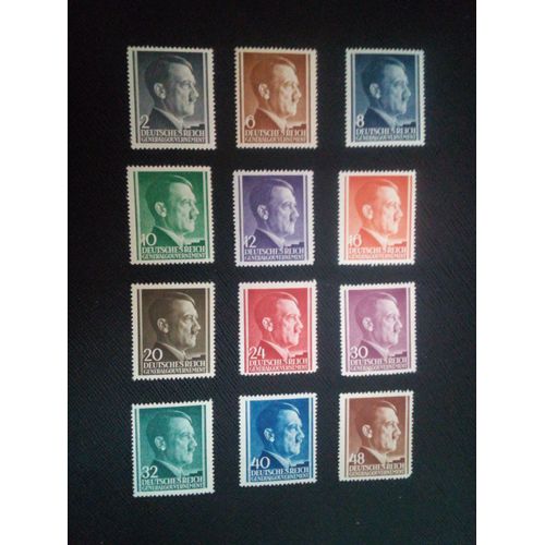 Timbre Allemagne Occupation Pologne Yt 82 A 93 Effigie D'hitler 1941 ( 021105 )