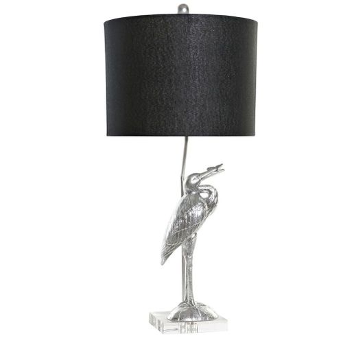 Lampe Héron En Résine 74 Cm
