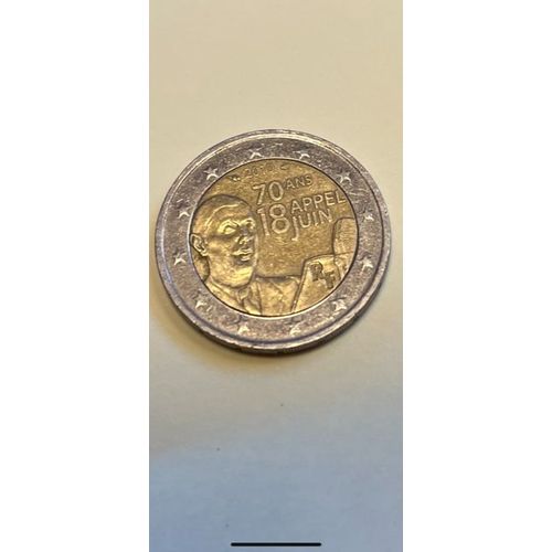 Pièce De 2 Rare Commemorative70 Ans 18 Appel Juin